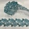 1 Yard Beaded & Corded Lace Trim 2.5" Wide Embroidered on 100% Polyester Organza